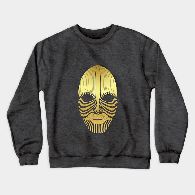 Mask Of Gold Crewneck Sweatshirt by Manar Khaskia